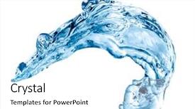  Presentation with splash - Slides enhanced with sprays water - blue splash isolated background and a white colored foreground