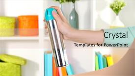  Presentation with air - Slide deck featuring sprayed air freshener in hand background and a lemonade colored foreground