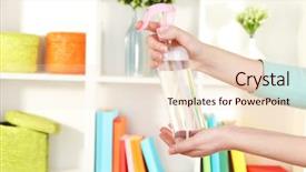  Presentation with air - Audience pleasing slides consisting of sprayed air freshener in hand backdrop and a lemonade colored foreground