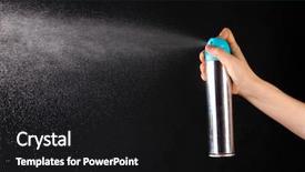  Presentation with air - Colorful theme enhanced with sprayed air freshener in hand backdrop and a black colored foreground