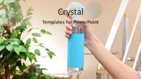  Presentation with air - Cool new slide set with sprayed air freshener in hand backdrop and a lemonade colored foreground