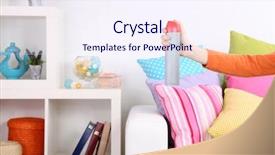  Presentation with air - Presentation design consisting of sprayed air freshener in hand background and a  colored foreground