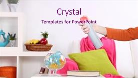  Presentation with air - Presentation featuring sprayed air freshener in hand background and a  colored foreground