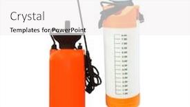  Presentation with sprayer - Beautiful presentation theme featuring fertilization process - sprayer under the white background backdrop and a white colored foreground