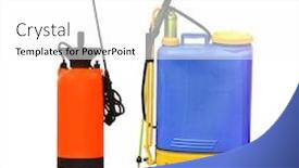  Presentation with sprayer - Cool new presentation with destroying insects - sprayer under the white background backdrop and a white colored foreground