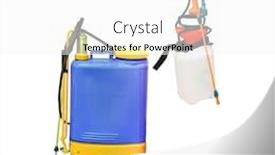  Presentation with sprayer - Beautiful presentation theme featuring sprayer under the white background backdrop and a white colored foreground