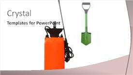  Presentation with sprayer - Beautiful PPT theme featuring sprayer-under-the-white-background backdrop and a white colored foreground