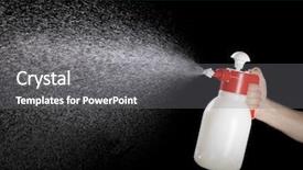  Presentation with pump - Audience pleasing PPT layouts consisting of spraying from a pump sprayer backdrop and a gray colored foreground
