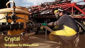  Presentation with chemical safety - Presentation theme enhanced with spraying practicing good chemical safety background and a tawny brown colored foreground