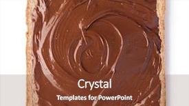  Presentation with pharmaceutical cream - Slide deck enhanced with spread - chocolate cream on a slice background and a tawny brown colored foreground