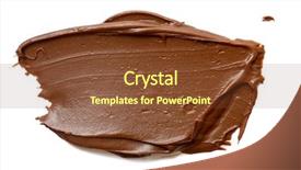  Presentation with white chocolate - Presentation design having spread - cream chocolate spreading isolated background and a tawny brown colored foreground