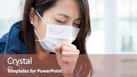  Presentation with sick day - Theme having spread infectoin - woman got sick background and a  colored foreground