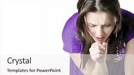  Presentation with esami medie girl power - Colorful presentation theme enhanced with spread infectoin - young girl coughing backdrop and a white colored foreground