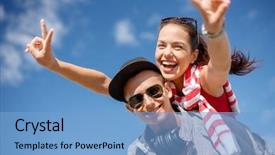  Presentation with broken relationship fixing a concept - Colorful slide set enhanced with spread love - summer holidays relationships and teenage backdrop and a light blue colored foreground