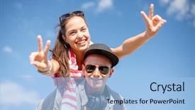  Presentation with broken relationship fixing a concept - Presentation design having spread love - summer holidays relationships and teenage background and a light blue colored foreground