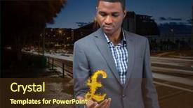  Presentation with bonfire night design hand - PPT theme having economy concentartion - businessman with hand spread background and a tawny brown colored foreground