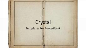  Presentation with blank old book - Slides consisting of spread sheet - open old blank book background and a soft green colored foreground