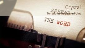  Presentation with spread - Audience pleasing presentation design consisting of spread-the-word-phrase-written backdrop and a lemonade colored foreground