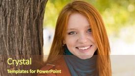  Presentation with cheerful - Slide deck with sprightly - closeup of young cheerful attractive background and a tawny brown colored foreground