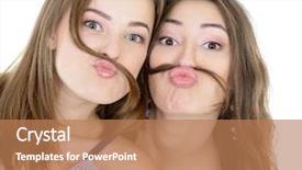  Presentation with teen girls - PPT layouts featuring delicious blackberry smoothie with mint and fresh berries in glasses background and a soft green colored foreground