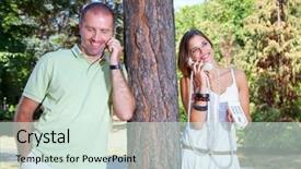  Presentation with role play woman and man - Beautiful slide deck featuring sprightly - young beautiful couple man backdrop and a  colored foreground