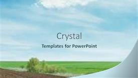  Presentation with agriculture field - Slides having spring-agriculture-field-and-blue background and a light blue colored foreground