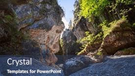  Presentation with forest morning - PPT theme enhanced with spring-atmosphere-in-the-asam background and a ocean colored foreground