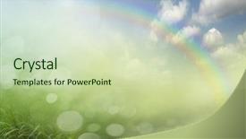  Presentation with ladybug - Cool new presentation design with background with flowers and ladybug backdrop and a soft green colored foreground