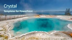  Presentation with hot spring - PPT layouts with spring black pool in yellowstone background and a ocean colored foreground
