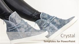  Presentation with ankle - Beautiful presentation design featuring spring-blue-women-s-ankle backdrop and a cream colored foreground