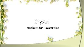  Presentation with letter - PPT theme enhanced with spring borders - lilies of the valley love background and a white colored foreground