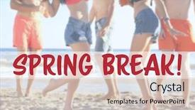  Presentation with spring break - PPT theme consisting of spring break concept happy young background and a soft green colored foreground