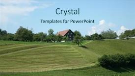  Presentation with nature - PPT theme with spring campaign - nature in swiss background and a  colored foreground