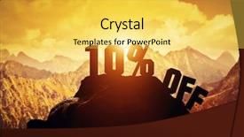  Presentation with writing - Theme featuring spring campaign - sale discount illustration 10 off background and a yellow colored foreground