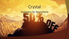  Presentation with church sale - Cool new PPT theme with spring campaign - sale discount illustration 50 off backdrop and a yellow colored foreground