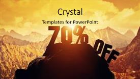  Presentation with writing - Audience pleasing theme consisting of spring campaign - sale discount illustration 70 off backdrop and a yellow colored foreground