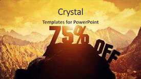  Presentation with writing - Slides enhanced with spring campaign - sale discount illustration 75 off background and a yellow colored foreground