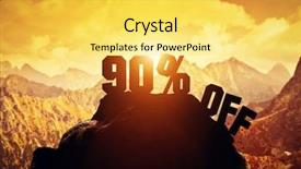  Presentation with writing - PPT theme having spring campaign - sale discount illustration 90 off background and a yellow colored foreground