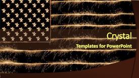  Presentation with usa flag and energy - PPT layouts consisting of spring campaign - usa flag sparkler 8-o background and a tawny brown colored foreground