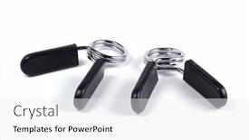  Presentation with white clay tiled roof - Audience pleasing slides consisting of spring-clamp-for-dumbbell-isolated backdrop and a white colored foreground