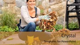  Presentation with fall leaves - PPT layouts consisting of checkered racing flag symbolic design background and a  colored foreground.