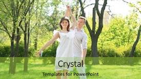  Presentation with dancing - Audience pleasing PPT layouts consisting of spring dance - beautiful young couple dancing backdrop and a  colored foreground