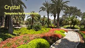  Presentation with bright - Audience pleasing theme consisting of spring day in magnificent tropical backdrop and a  colored foreground