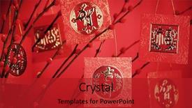  Presentation with good luck - Slide deck consisting of spring festival - chinese new year decoration--red packet background and a crimson colored foreground