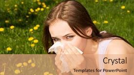  Presentation with tissue - Cool new slide deck with spring fever - attractive young woman outdoor backdrop and a coral colored foreground