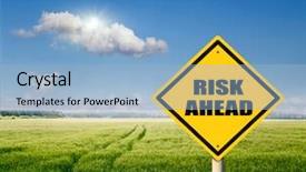  Presentation with sky blue - Audience pleasing presentation design consisting of spring field and blue sky backdrop and a light blue colored foreground