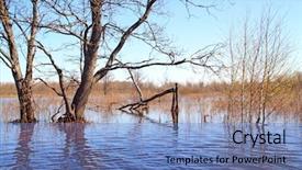  Presentation with flood - Amazing slides having spring flood backdrop and a teal colored foreground