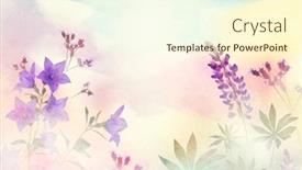  Presentation with floral - Slide set having spring-floral-composition-made background and a cream colored foreground