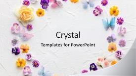  Presentation with white lotus flower - Theme consisting of spring flower flatlay on white background and a white colored foreground