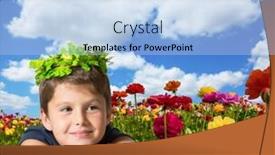  Presentation with rural tourism - Presentation design featuring spring-flowering-magnificent-field background and a light blue colored foreground